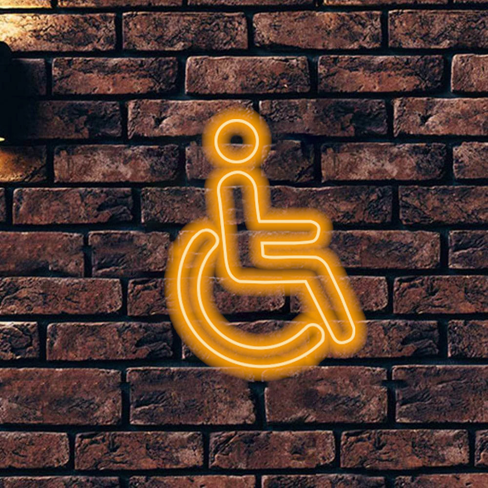 Señal de neón LED de unisex: letreros de neón del baño hechos en Londres