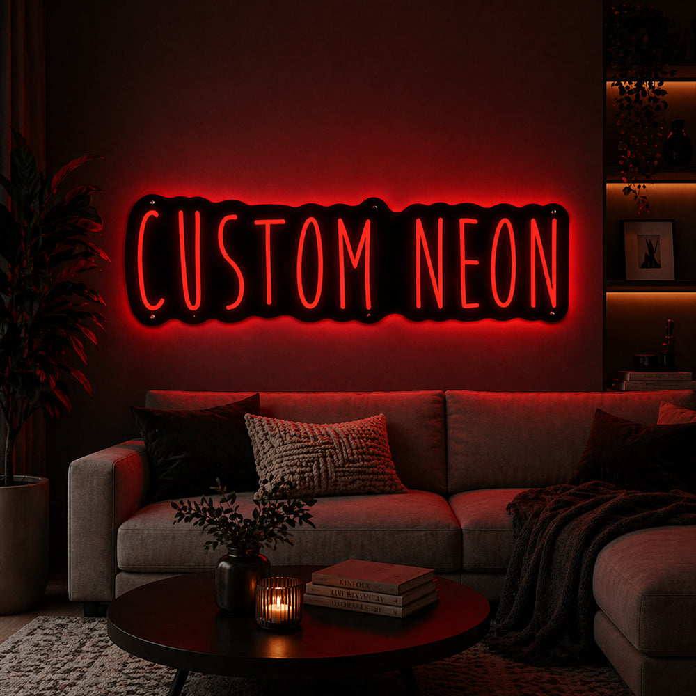 Panneau lumineux LED rétro-éclairé personnalisé - Éditeur en ligne - Fabriqué à Londres - Créez votre propre design