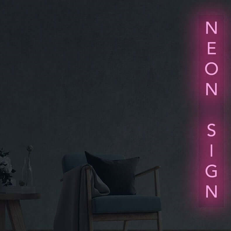 Letrero de neón vertical personalizado - Editor en línea - Hecho en Londres - Luz LED de neón