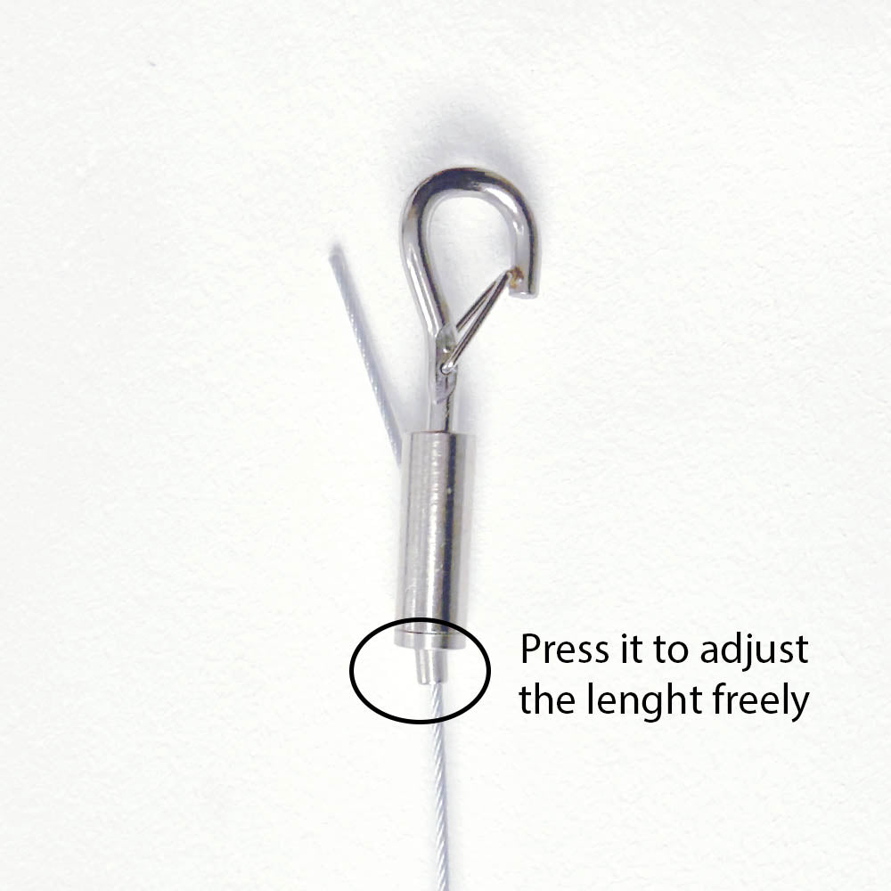 Stainless Steel Hanging Wire 2x 2m Adjustable Height