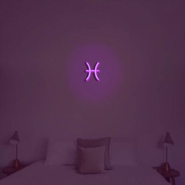 Pisces LED Neon Sign - Made in London Zodiac Neon Signs - Planet Neon