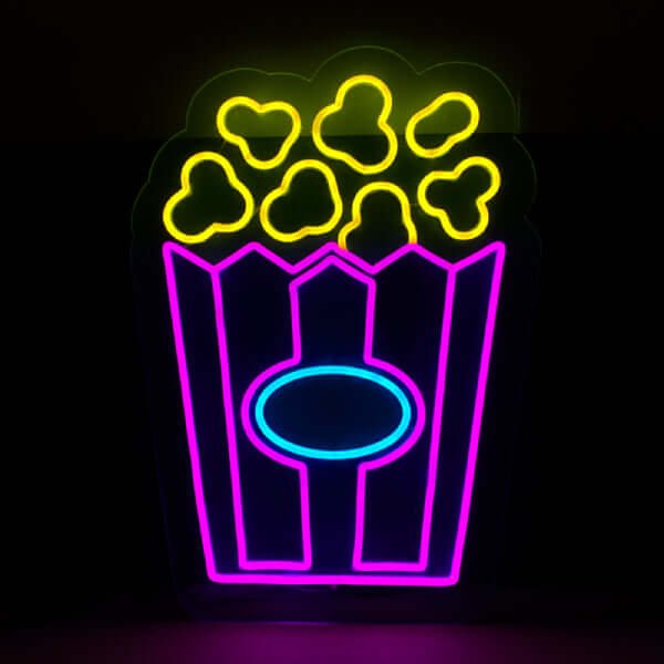 Popcorn LED Neon Sign - Made in London Food Restaurants Neon Signs - Planet Neon