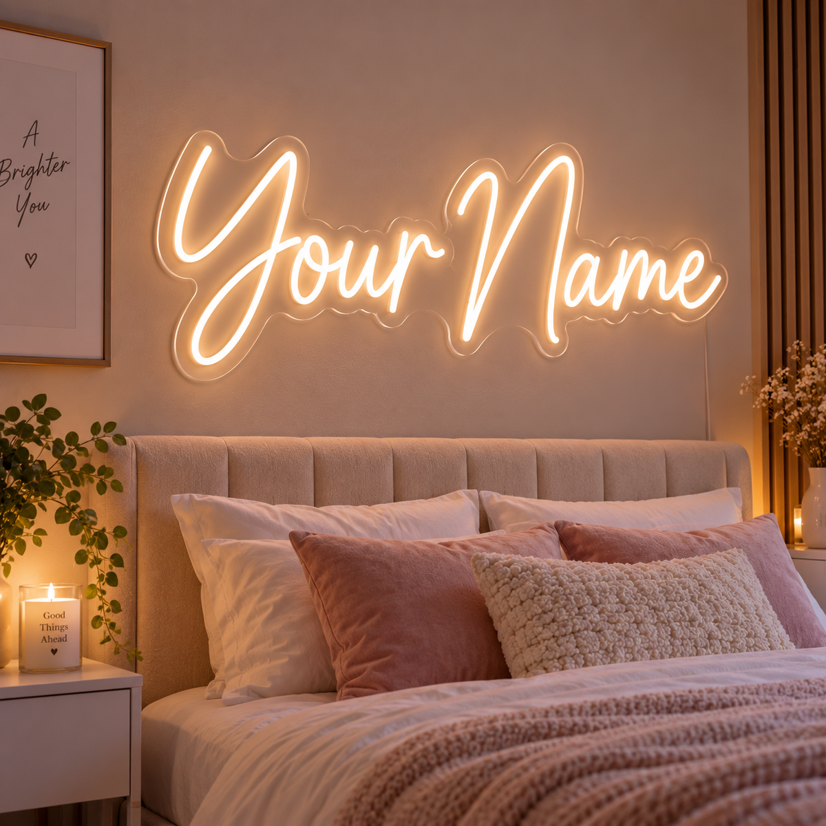 Enseigne au néon avec logo personnalisé - AI Designer
