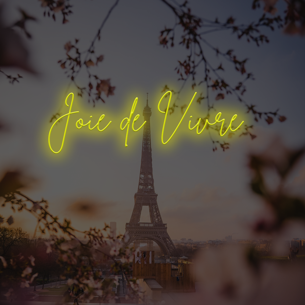 Letrero de neón LED francés Joie De Vivre - Letreros de neón hechos en Londres