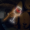 Letrero de neón LED para copa de vino - Letreros de neón LED fabricados en Londres