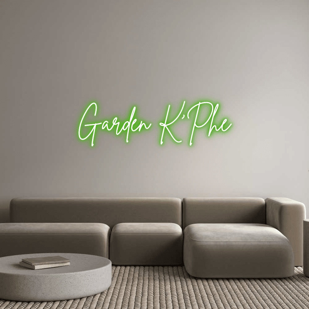 Custom Neon Sign Online Editor Garden K’Phê - Planet Neon