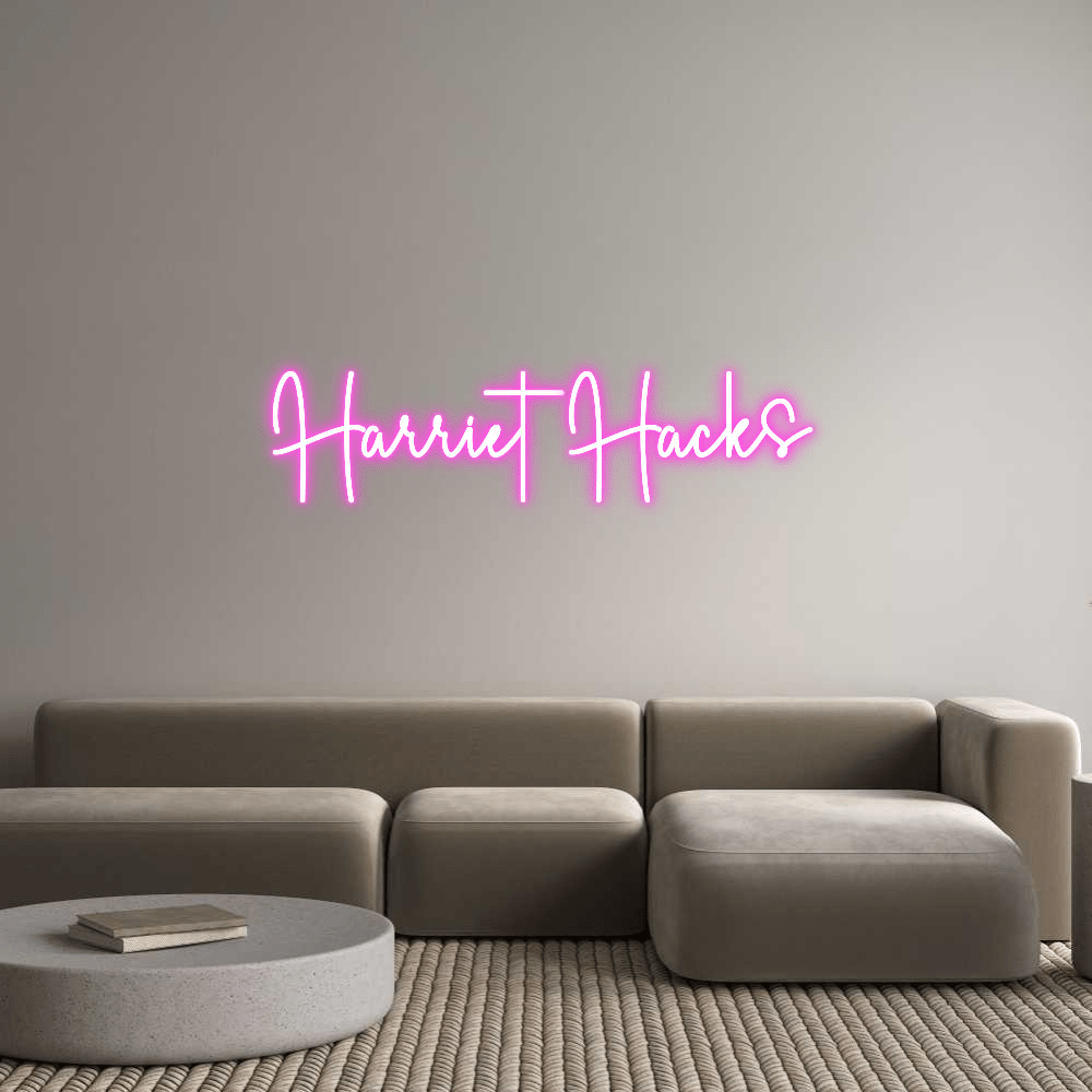 Custom Neon Sign Online Editor Harriet Hacks - Planet Neon