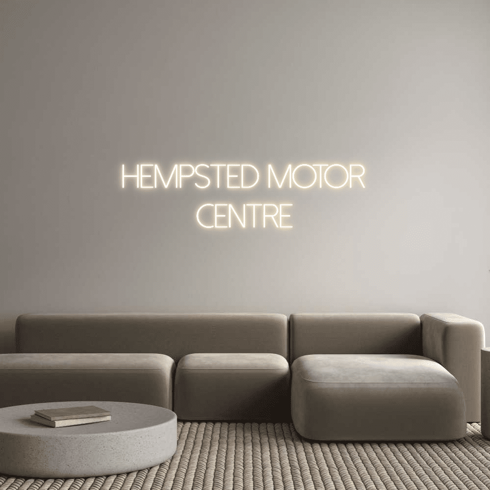 Custom Neon Sign Online Editor HEMPSTED MOTOR... - Planet Neon
