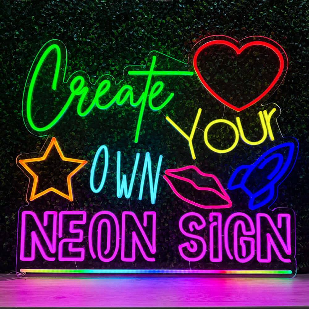 Señal de neón personalizado hecho en Londres | Editor en línea | Crea tu propia luz de neón de LED LED