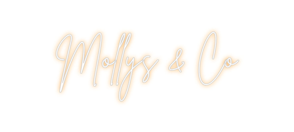 Editor en línea de letreros de neón personalizados Mollys & Co