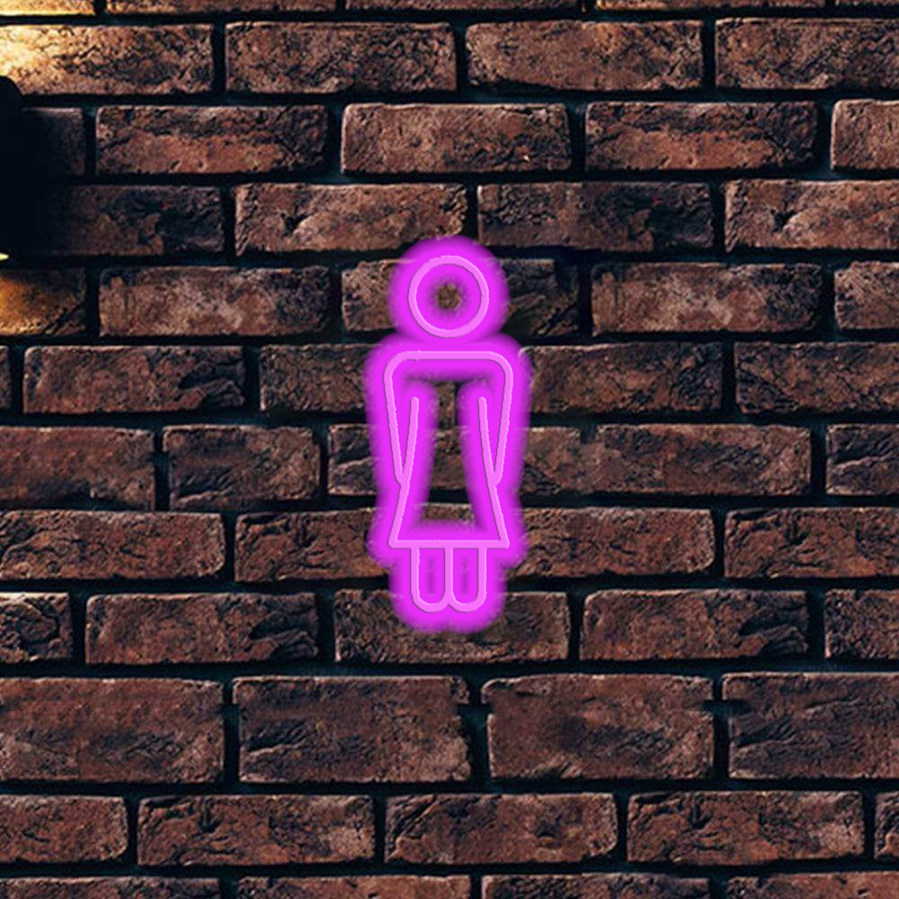 Señal de neón LED de unisex: letreros de neón del baño hechos en Londres