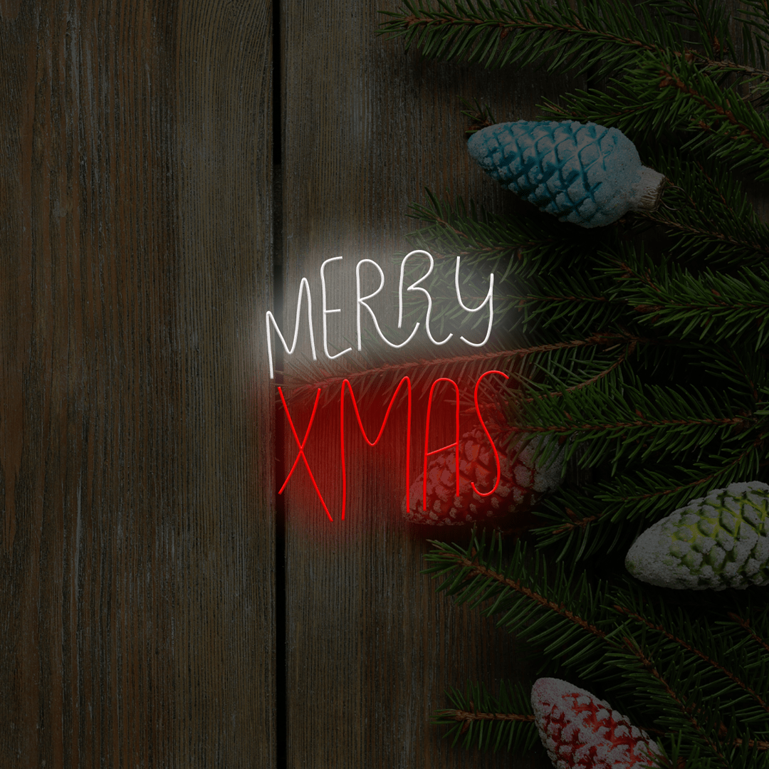 Merry Xmas LED Neon Sign - Made in London Christmas Neon Signs - Planet Neon