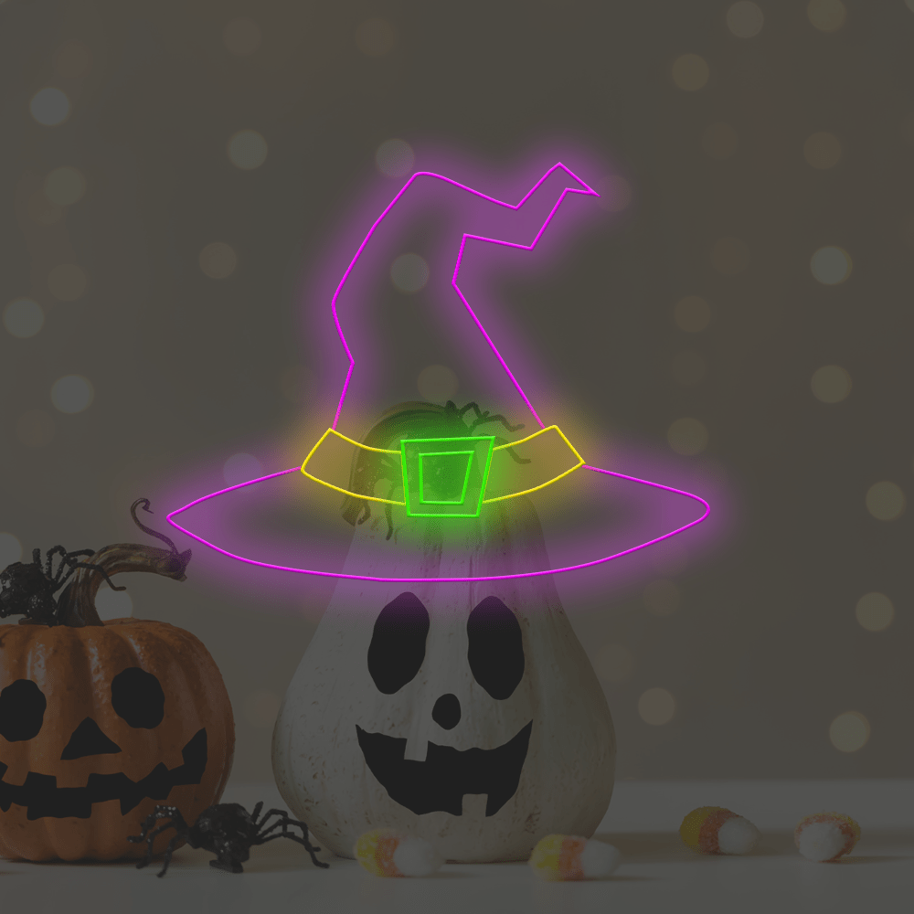 Witch Hat - Halloween LED Neon Sign Made In London - Planet Neon