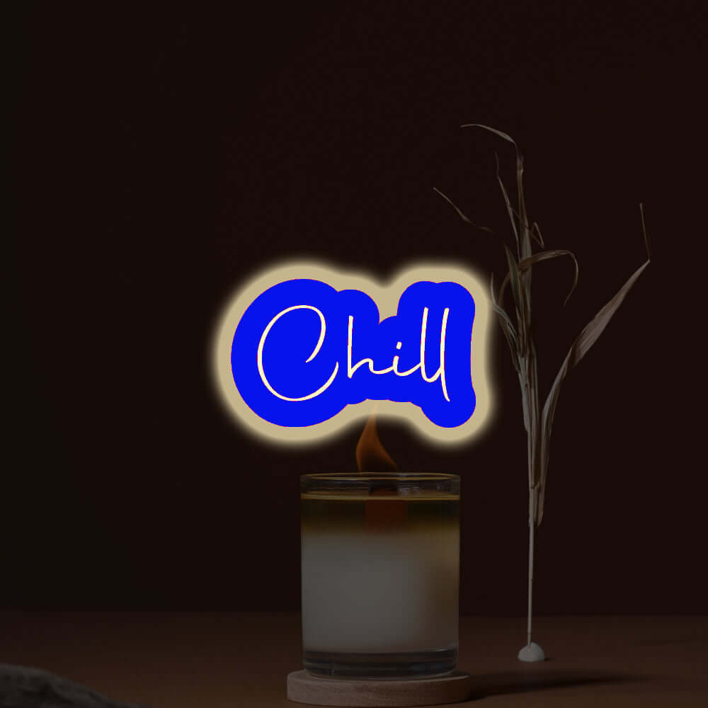 Letrero de neón LED retroiluminado Chill