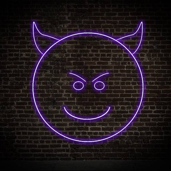 Devil LED Neon Sign - Made in London Emoji Neon Signs - Planet Neon
