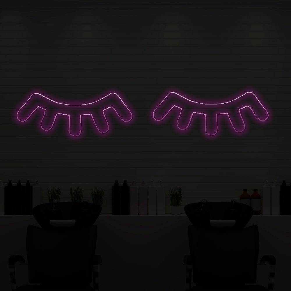 Eyelashes LED Neon Sign - Made in London Beauty Makeup Neon Signs - Planet Neon