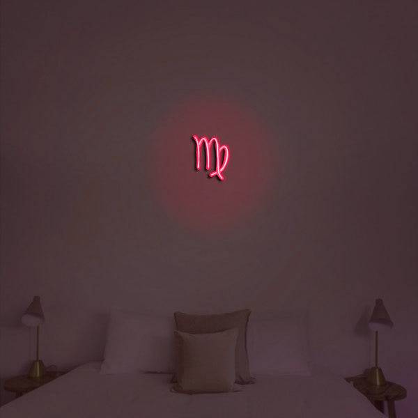 Virgo LED Neon Sign - Made in London Zodiac Neon Signs - Planet Neon